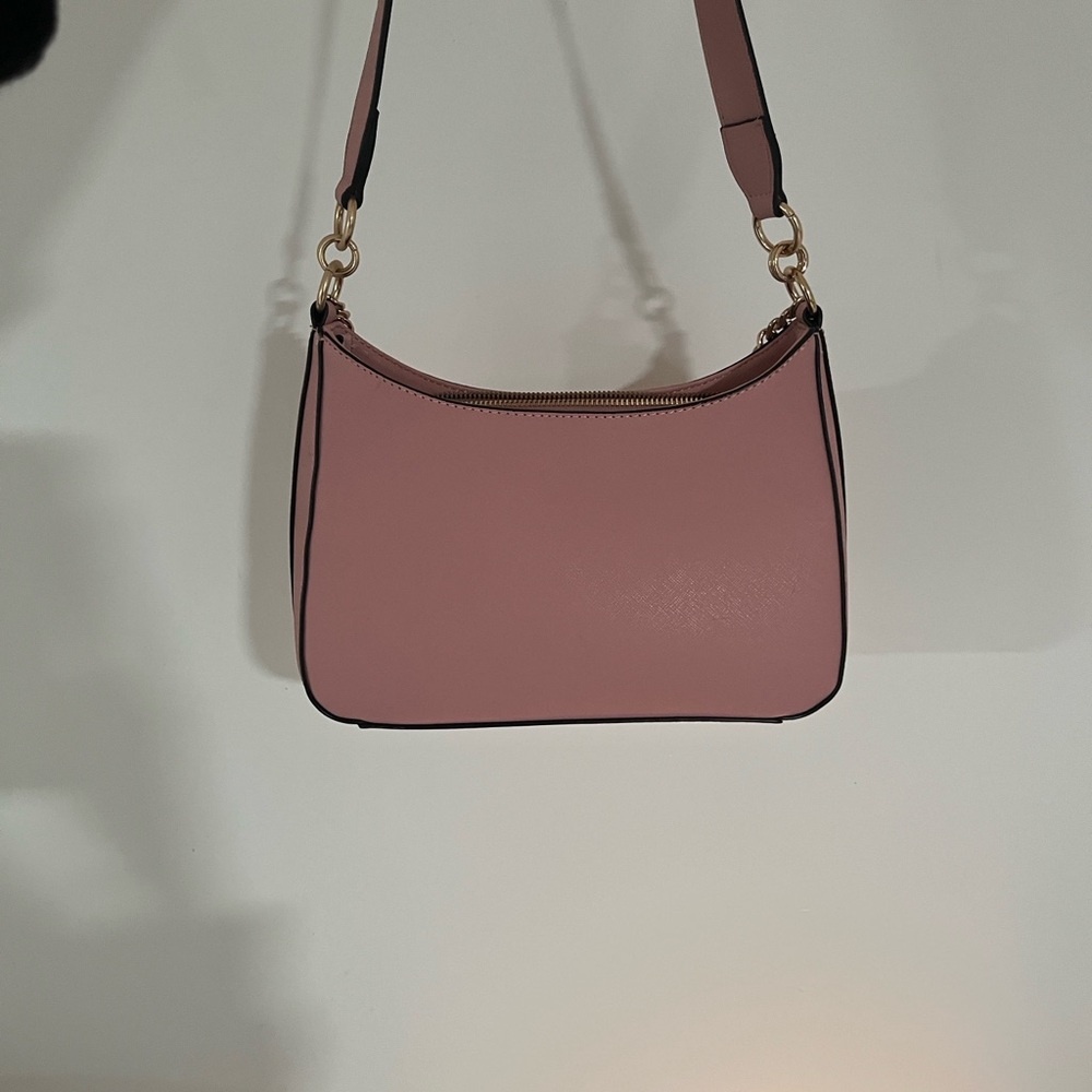 Guess Pink Shoulder Bag with Gold Chain Accent - Picture 2 of 5